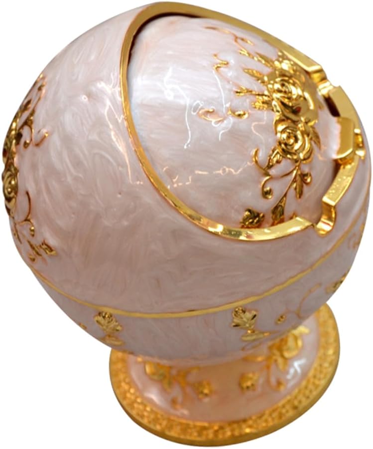 غطاء علبة السجائر العتيق المقلب، صينية رماد التدخين الزخرفية بأسلوب ريترو، حاوية رماد مصنوعة من سبائك الفولاذ - Image 1